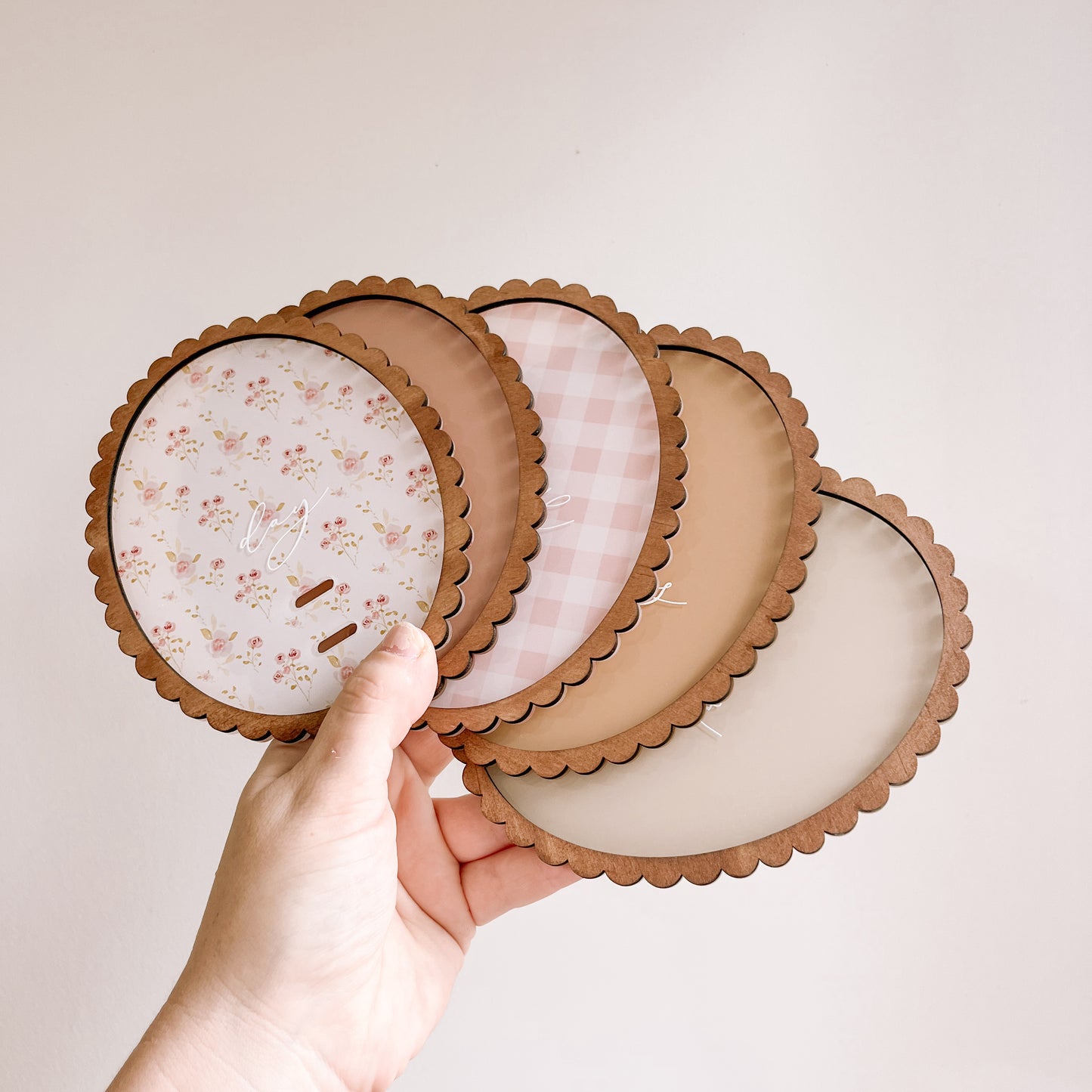 Vintage-Style Baby Milestone Set | SWAPPABLE NUMBERS | Multiple Colour & Pattern Combination Options