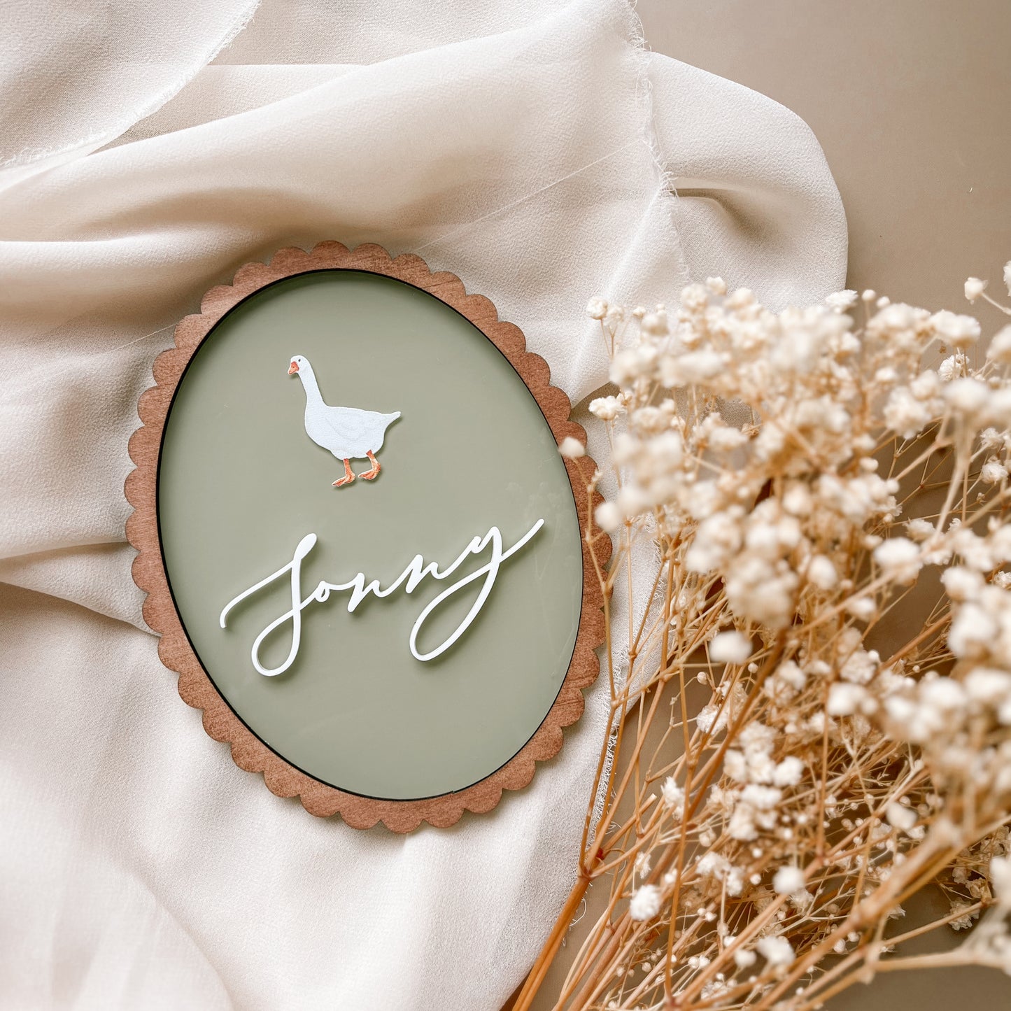 Heritage Name Plaque with Vintage-Style Image | PERSONALISED | Multiple Colour, Pattern & Image Options