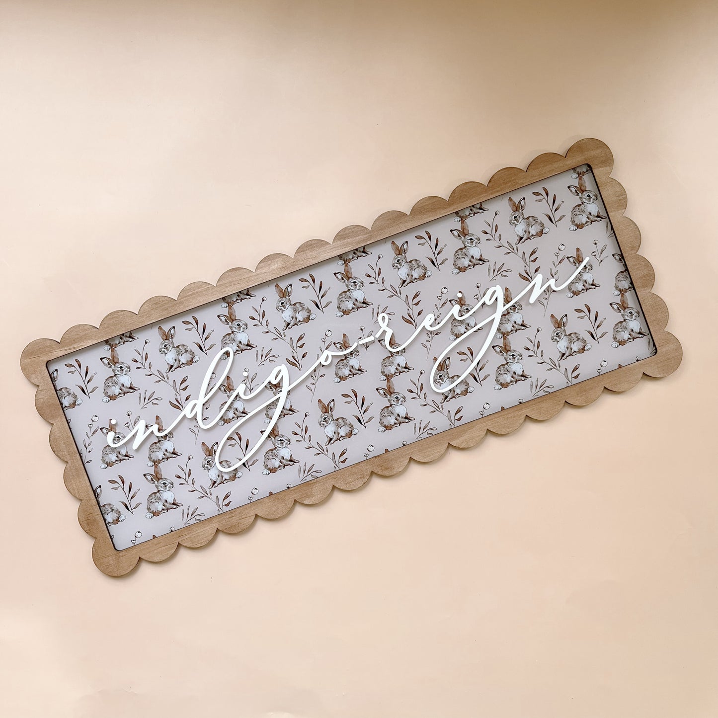 Vintage-Style Rectangle Wall Name Plaque | PERSONALISED | Multiple Colour, Pattern & Size Options