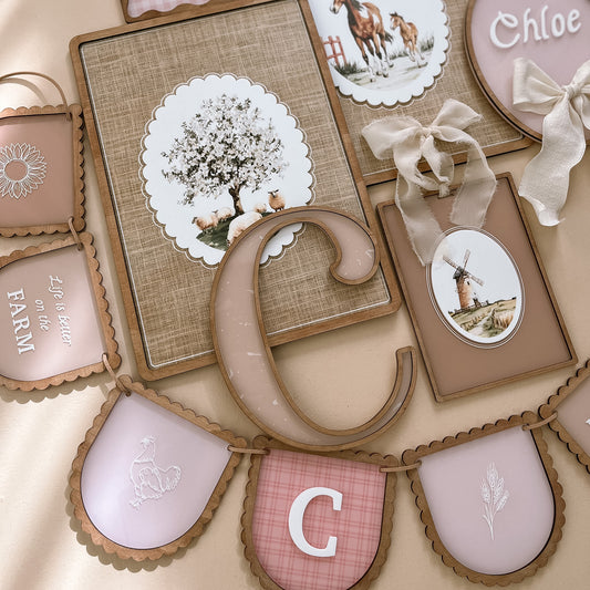 BUNDLE - Girls Farm-Themed Decor Set | Personalised