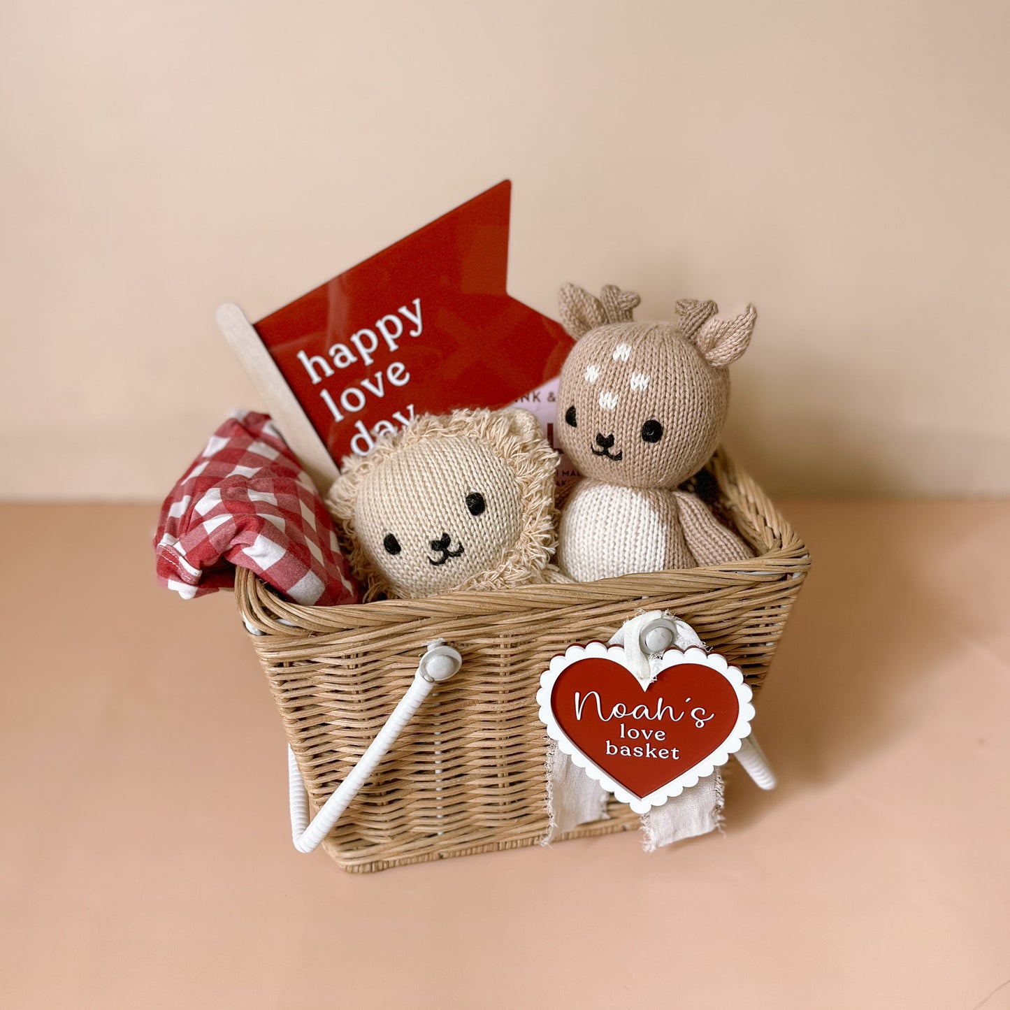 Valentine's Day Basket Tag | PERSONALISED | Multiple Colour & Pattern Choices