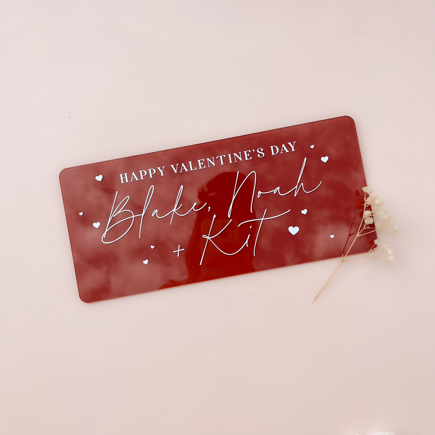 VALENTINE'S DAY CRATE FRONT PLAQUE | Personalised | Attach To Crate - Purchase Separately | Multiple Colour & Pattern Options