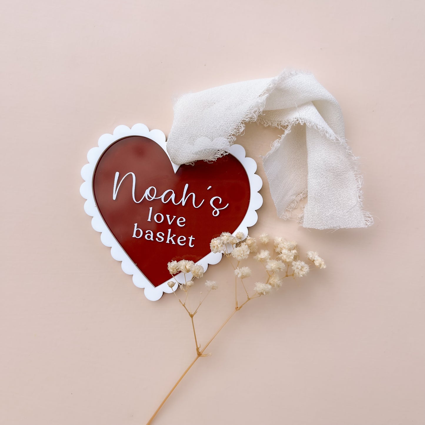 Valentine's Day Basket Tag | PERSONALISED | Multiple Colour & Pattern Choices