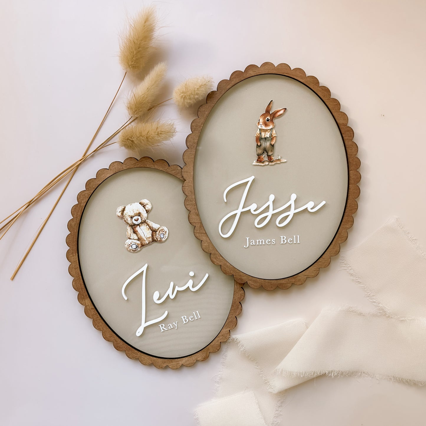 Heritage Name Plaque with Vintage-Style Image | PERSONALISED | Multiple Colour, Pattern & Image Options