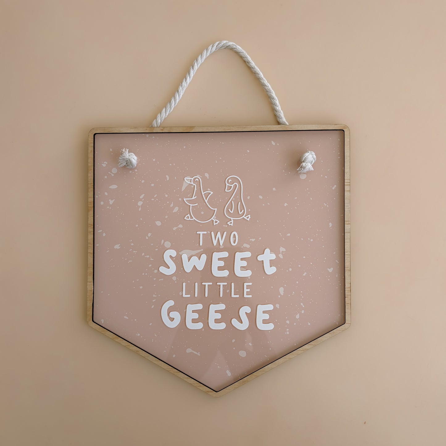 SAMPLE - Two Sweet Little Geese Banner
