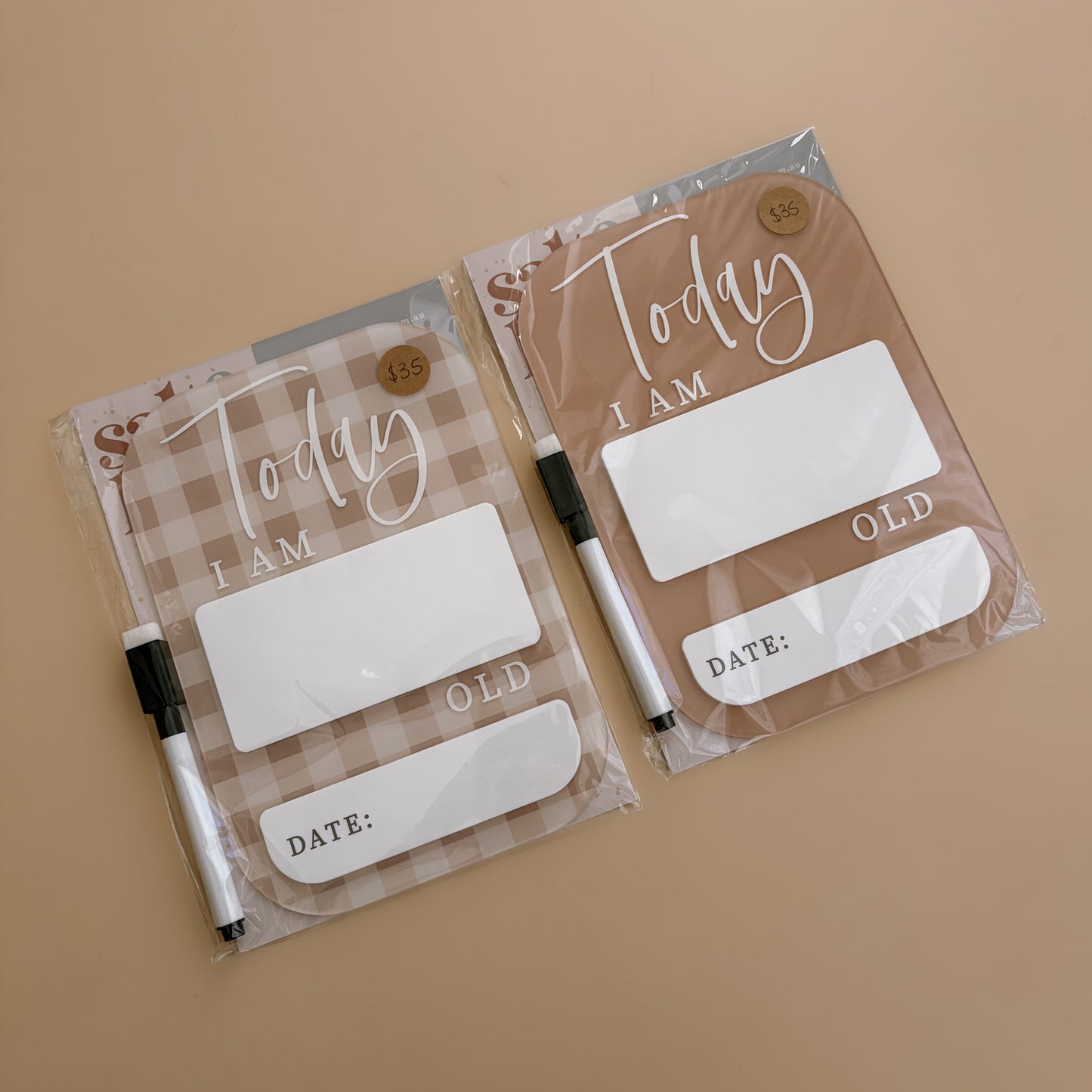 STOCK - Reusable Milestone Age Plaque | Multiple