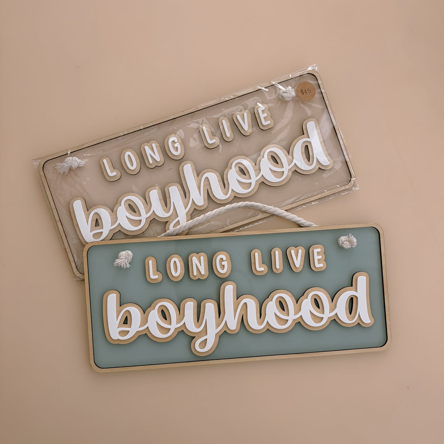 STOCK - Small Long Live Boyhood Sign | Multiple