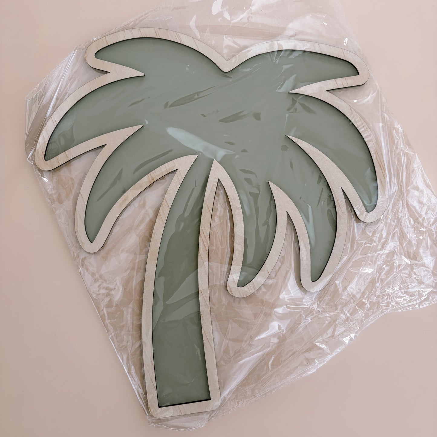 STOCK - Large Palm Tree Wall Sign | Sage