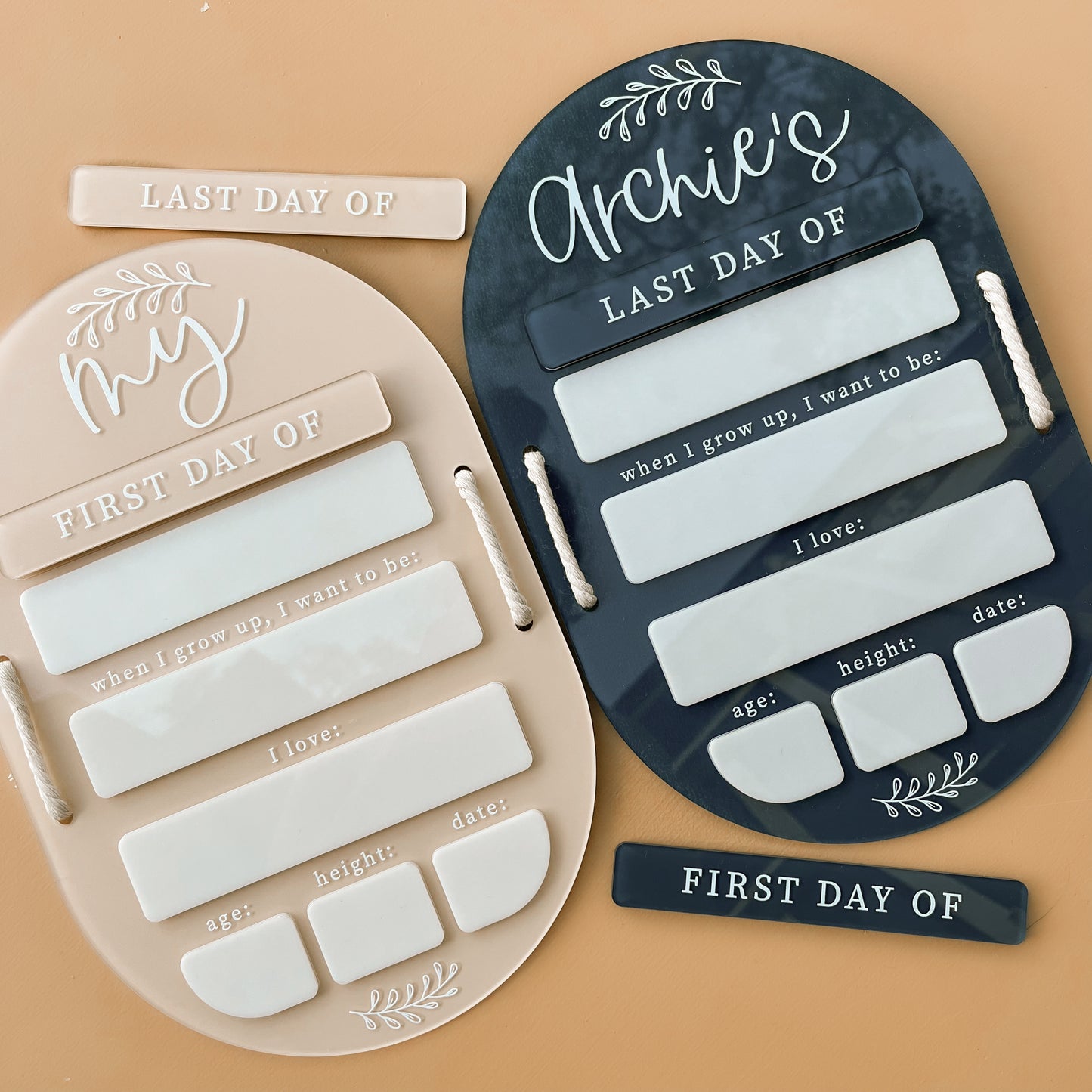 LARGE SCHOOL / DAYCARE FIRST & LAST DAY Milestone Board + FREE Whiteboard Marker | Multiple Colour + Pattern Options