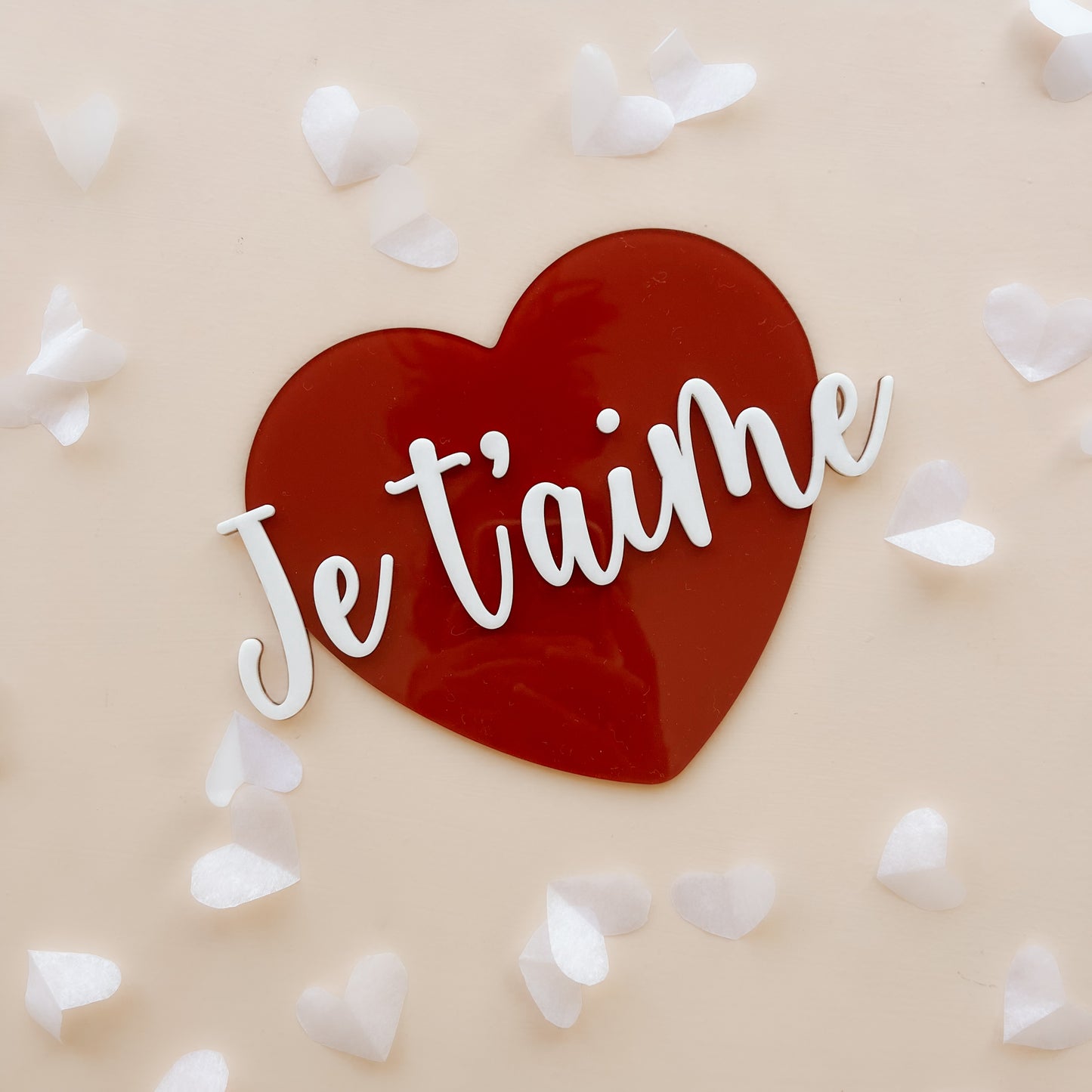 Je T'aime Heart | Multiple Colour Choices