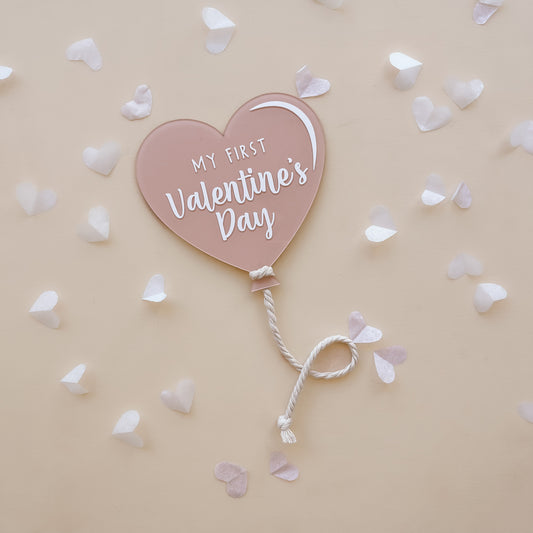 First Valentine's Day Balloon | PERSONALISED OPTION | Multiple Colour Choices