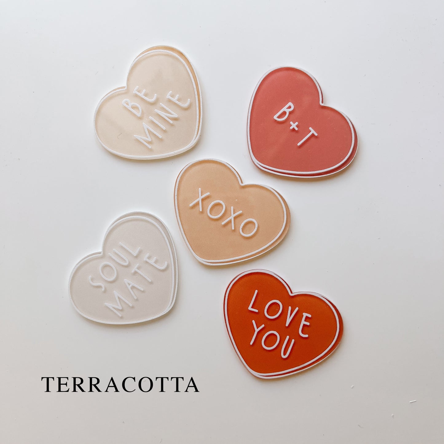 Candy / Conversation Hearts Magnets | Set of 5 | PERSONALISED | 4 Colourway Choices