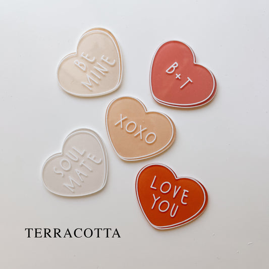 Candy / Conversation Hearts Magnets | Set of 5 | PERSONALISED | 4 Colourway Choices