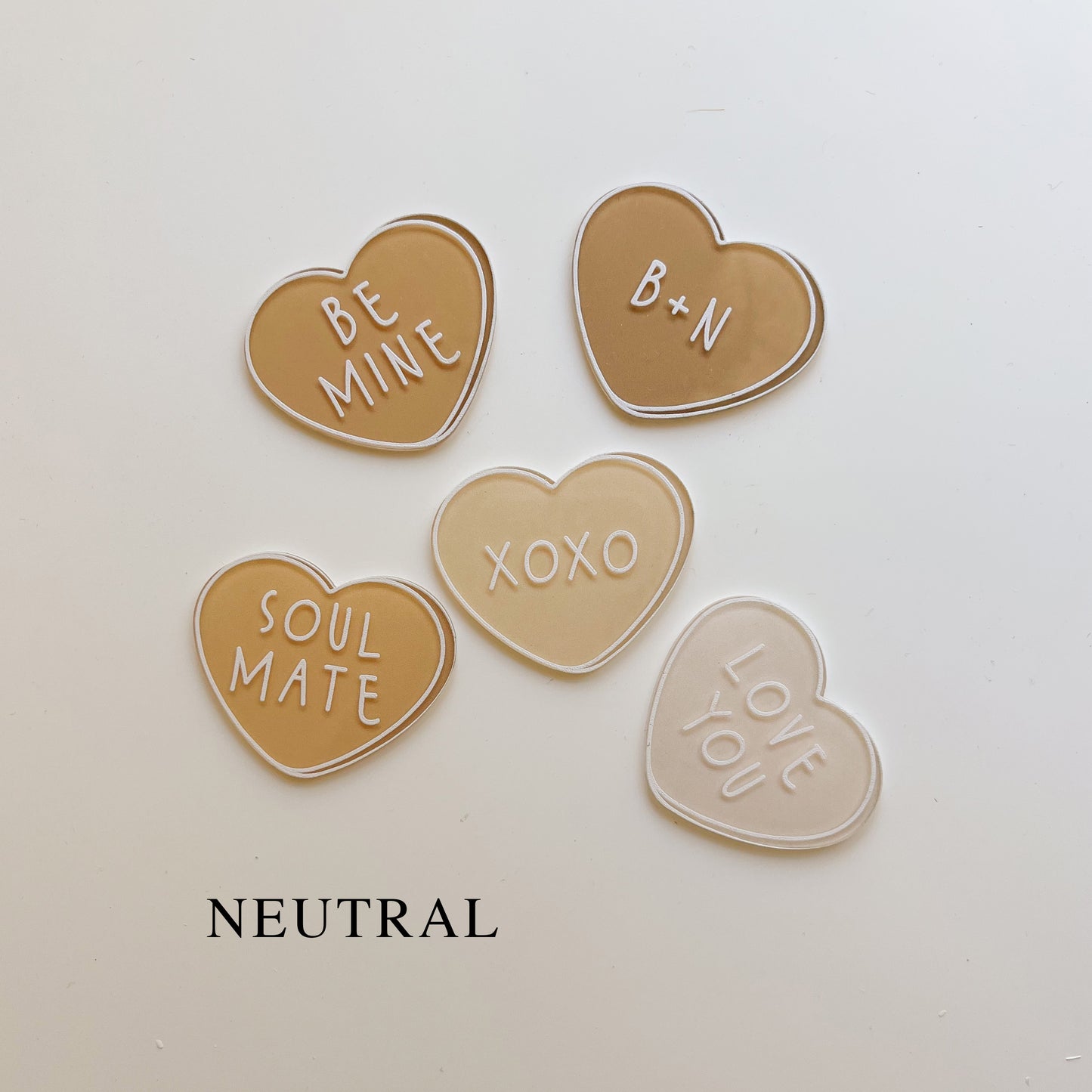 Candy / Conversation Hearts Magnets | Set of 5 | PERSONALISED | 4 Colourway Choices