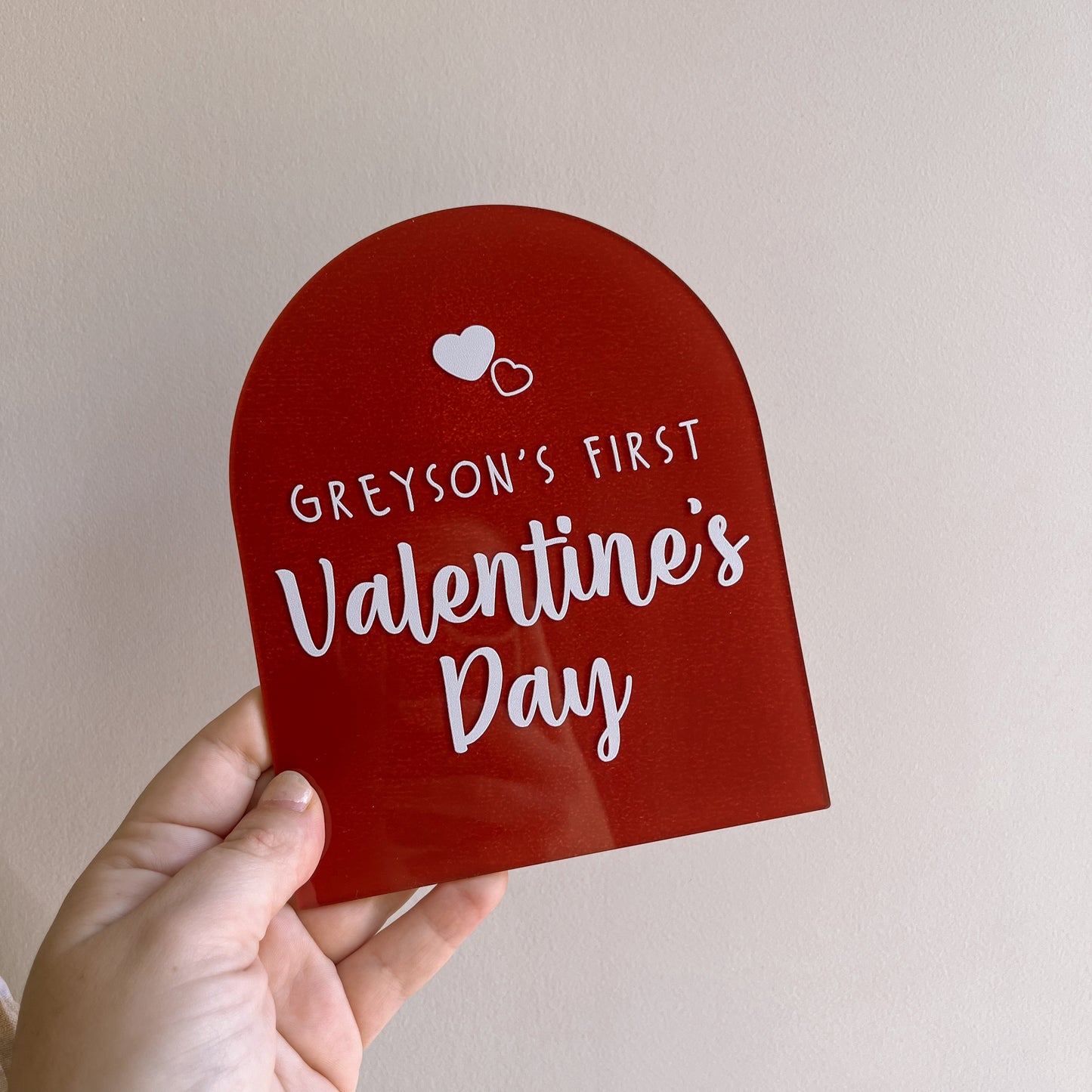 First Valentine's Day Plaque | PERSONALISED OPTION | Multiple Colour Choices