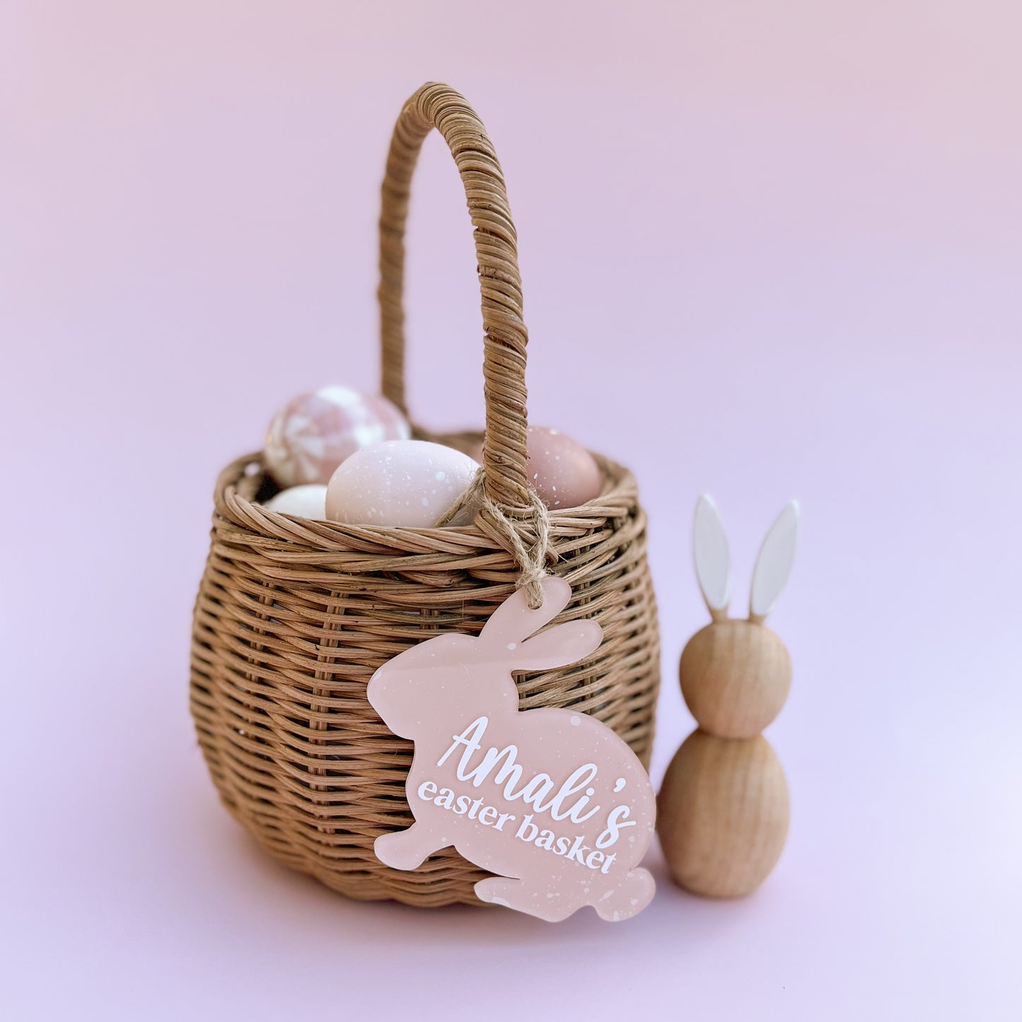 Easter Basket Tag - Style #2 | PERSONALISED | Multiple Colour or Pattern Choices