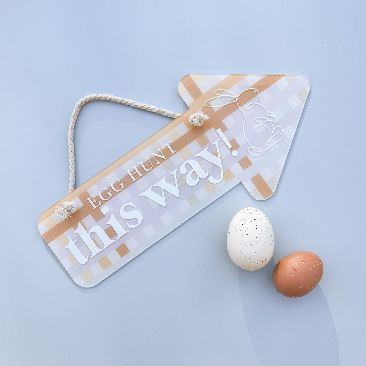 EGG HUNT THIS WAY SIGN | Multiple Colour or Pattern Choices