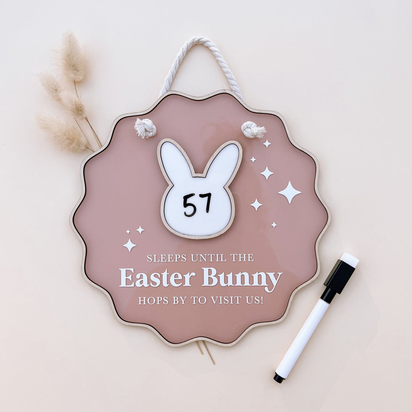 HANGING EASTER COUNTDOWN PLAQUE | Multiple Colour Choices + FREE Whiteboard Marker