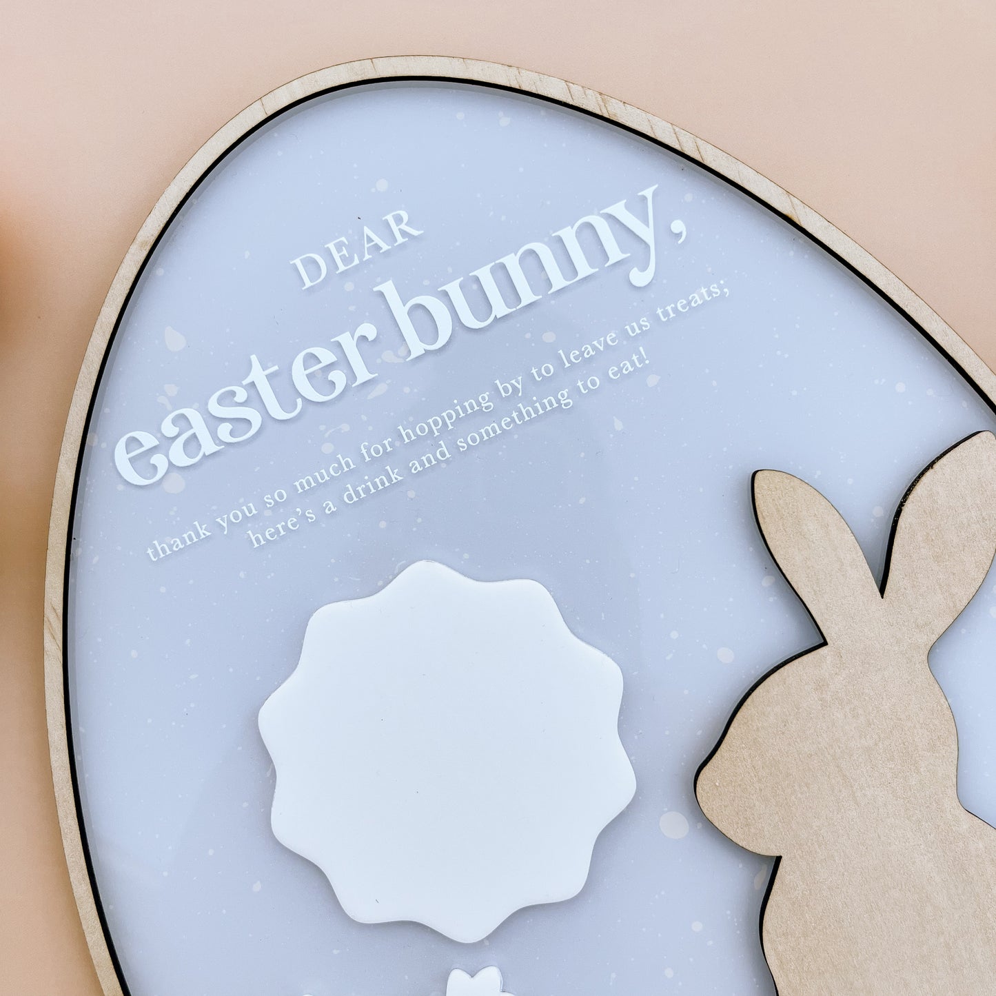 EASTER BUNNY SNACK PLATE | Multiple Colour or Pattern Choices | Personalisation Option
