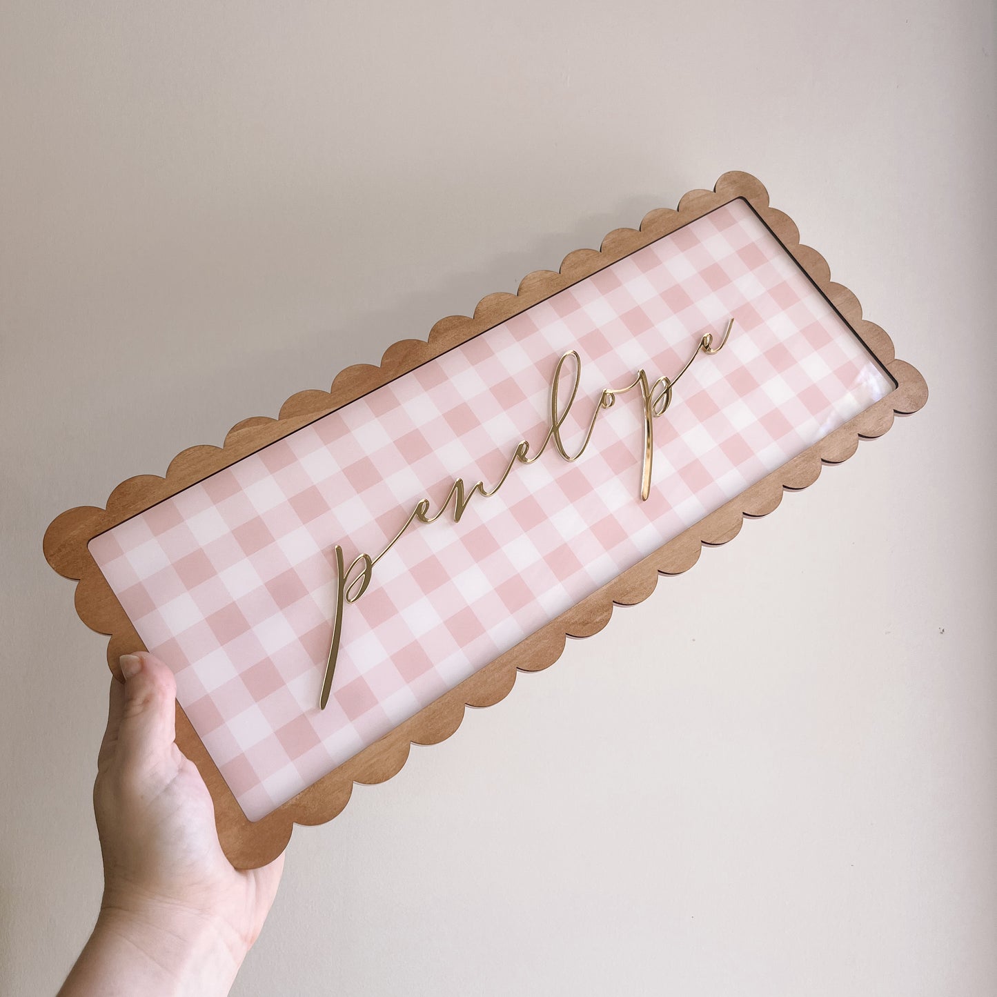 Vintage-Style Rectangle Wall Name Plaque | PERSONALISED | Multiple Colour, Pattern & Size Options