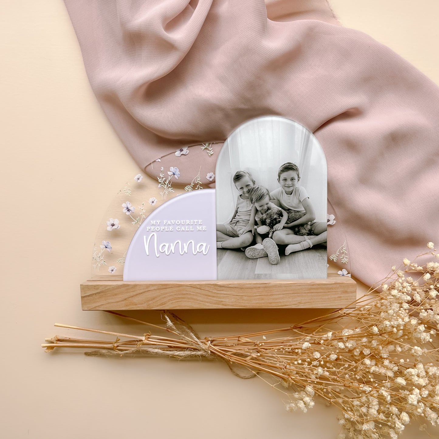 LARGE PHOTO, NOTE & STAND SET with Pattern | Personalised & Customisable