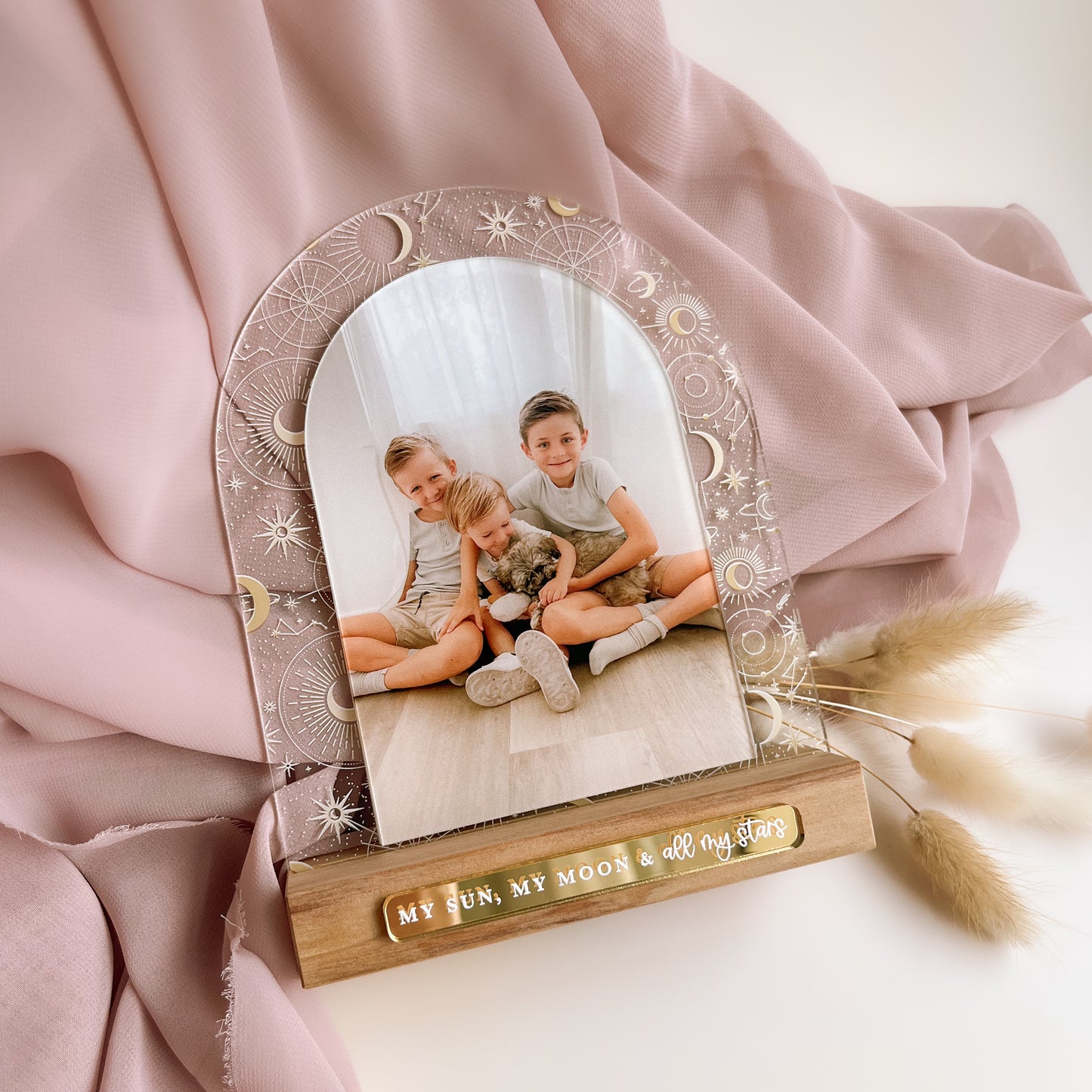 SMALL PHOTO, NOTE & STAND SET with Pattern | Personalised & Customisable