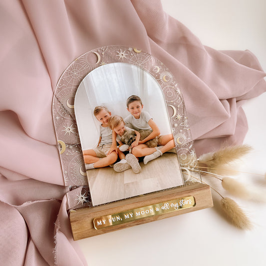 SMALL PHOTO, NOTE & STAND SET with Pattern | Personalised & Customisable