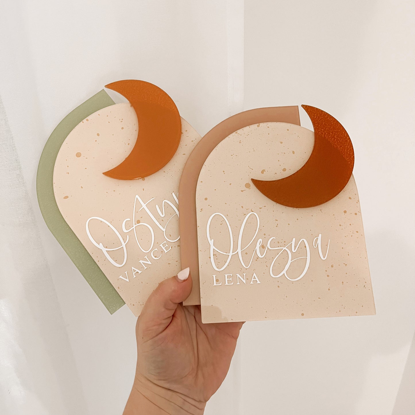 PERSONALISED Double Arch + MOON | Multiple Colour + Pattern Options