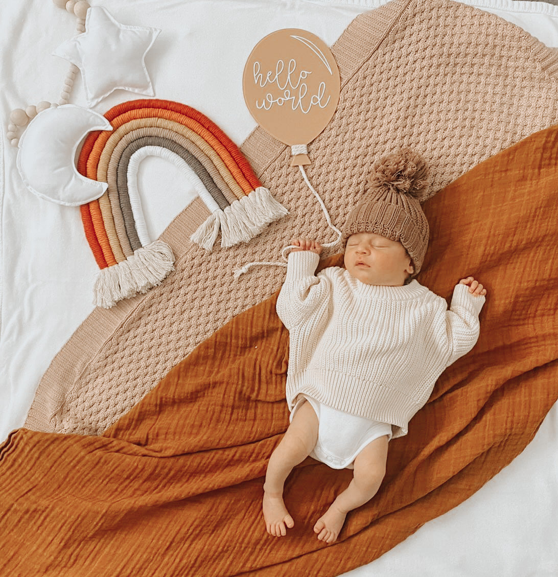 BALLOON Birth Announcement | CUSTOMISE | Multiple Greetings, Colours & Patterns