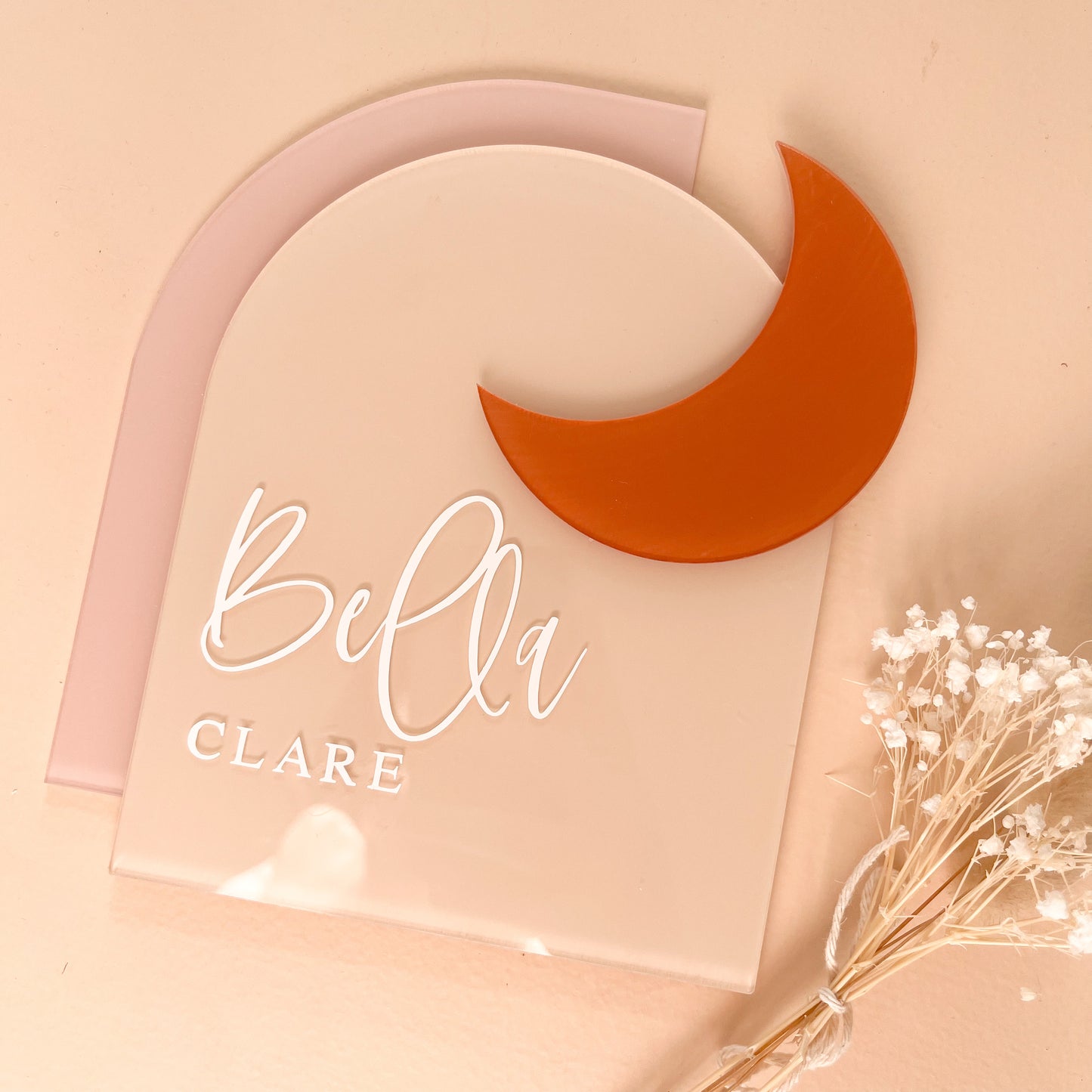 PERSONALISED Double Arch + MOON | Multiple Colour + Pattern Options