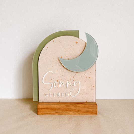PERSONALISED Double Arch + Moon | Multiple Colour + Pattern Options