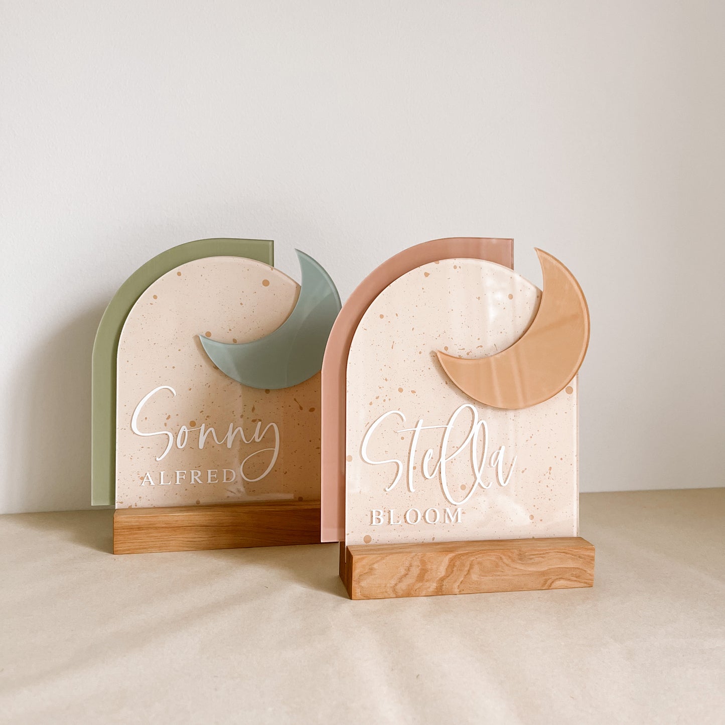 PERSONALISED Double Arch + MOON | Multiple Colour + Pattern Options