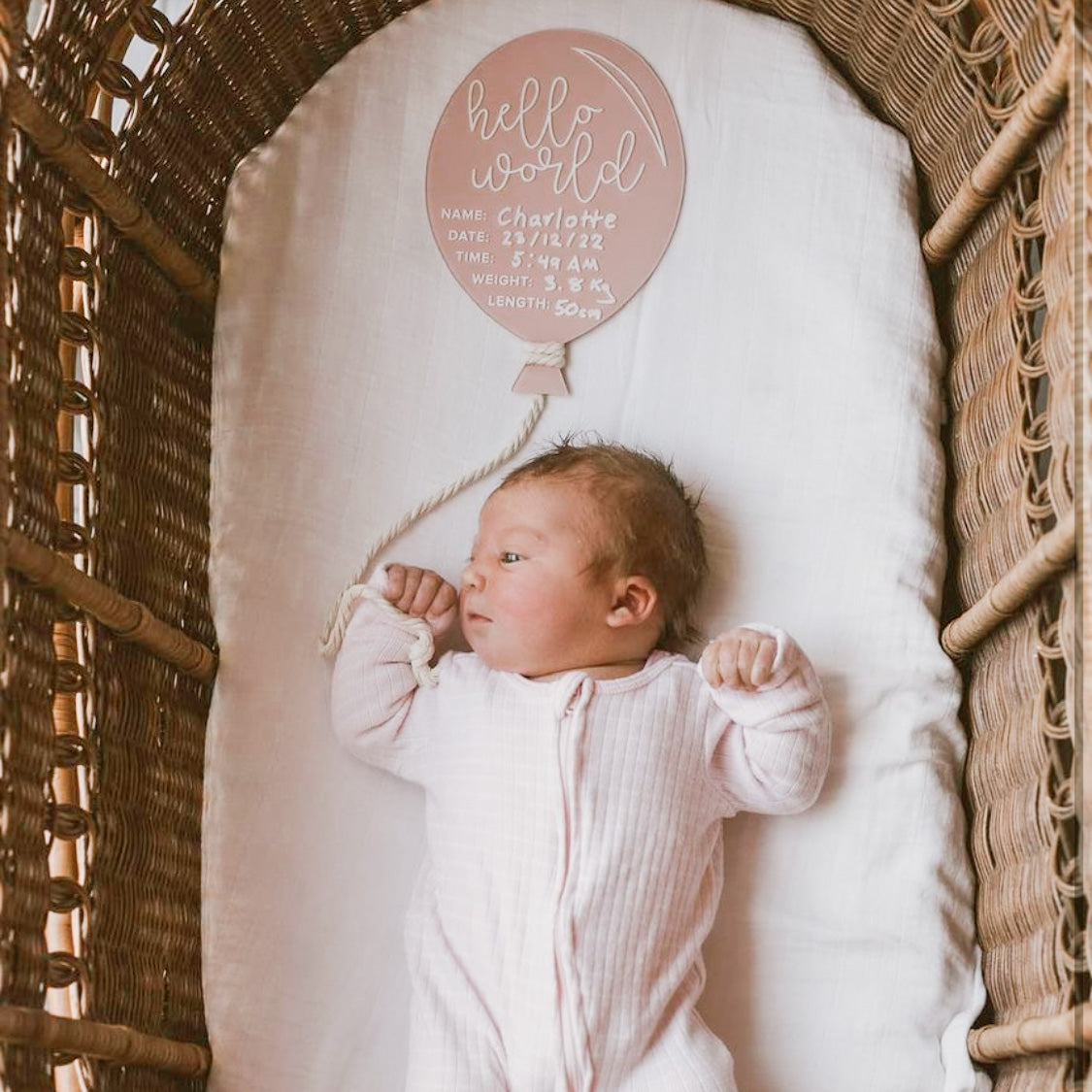 Balloon | BIRTH DETAILS | PERSONALISED | Multiple Colour + Pattern Options