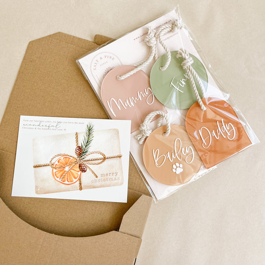 PERSONALISED ORNAMENT | 5 Shapes | Multiple Colour Options