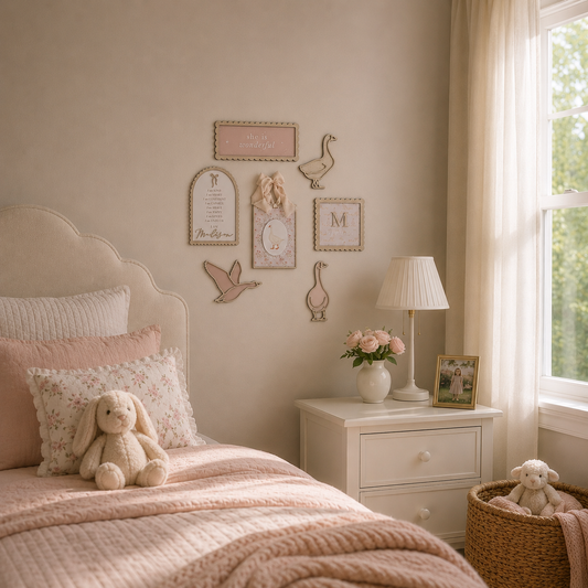 BUNDLE - Pre-Selected Girls Vintage Decor | Set of 7 Pieces