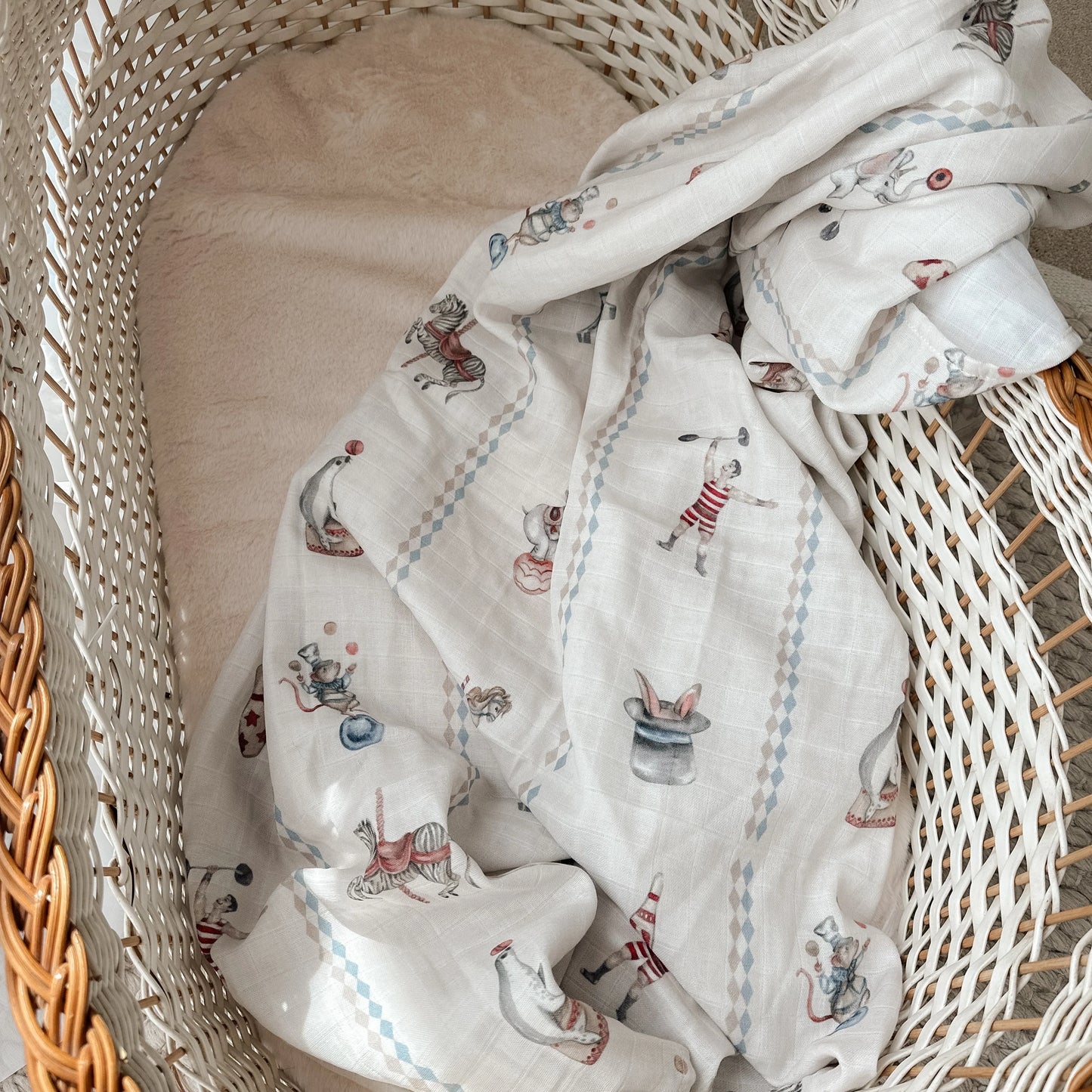Le Cirque Swaddle | Organic Cotton Muslin Wrap