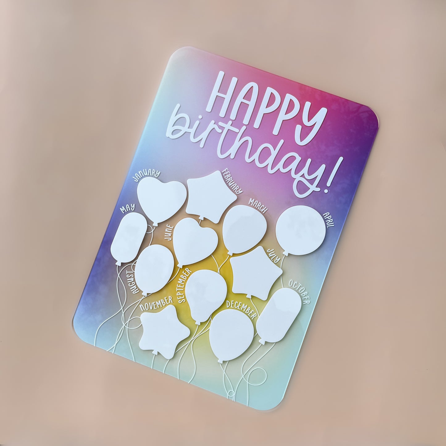 CLASSROOM REUSABLE BIRTHDAY BOARD | Multiple Colour & Pattern Choices | Optional Magnet Add-On