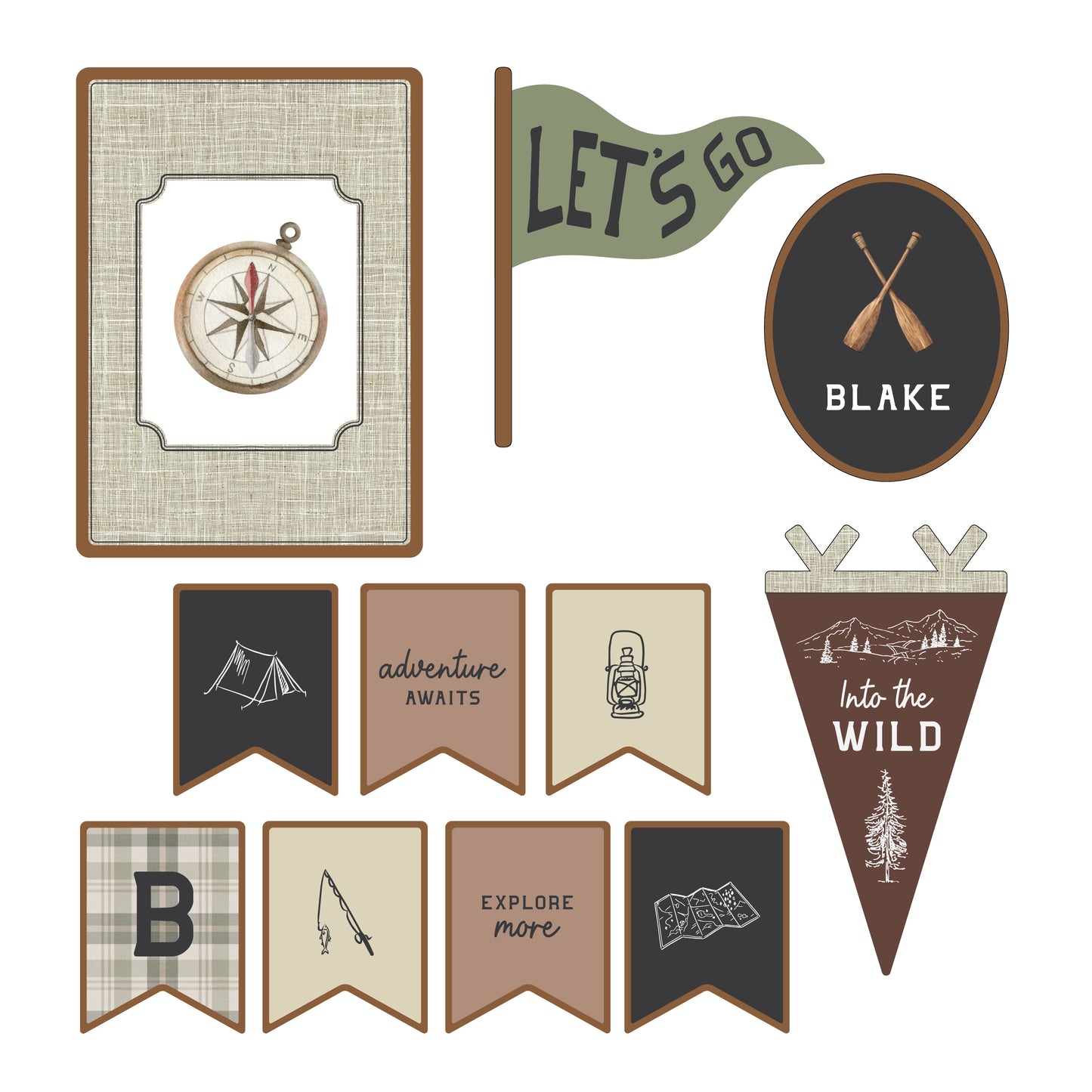 BUNDLE - Adventure-Themed Decor Set | Personalised