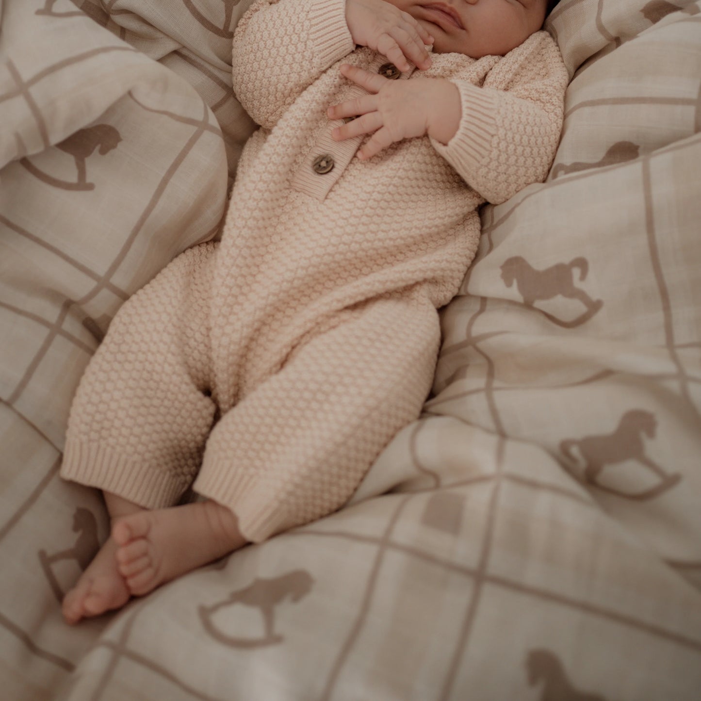 Rocking Horse Swaddle | Organic Cotton Muslin Wrap