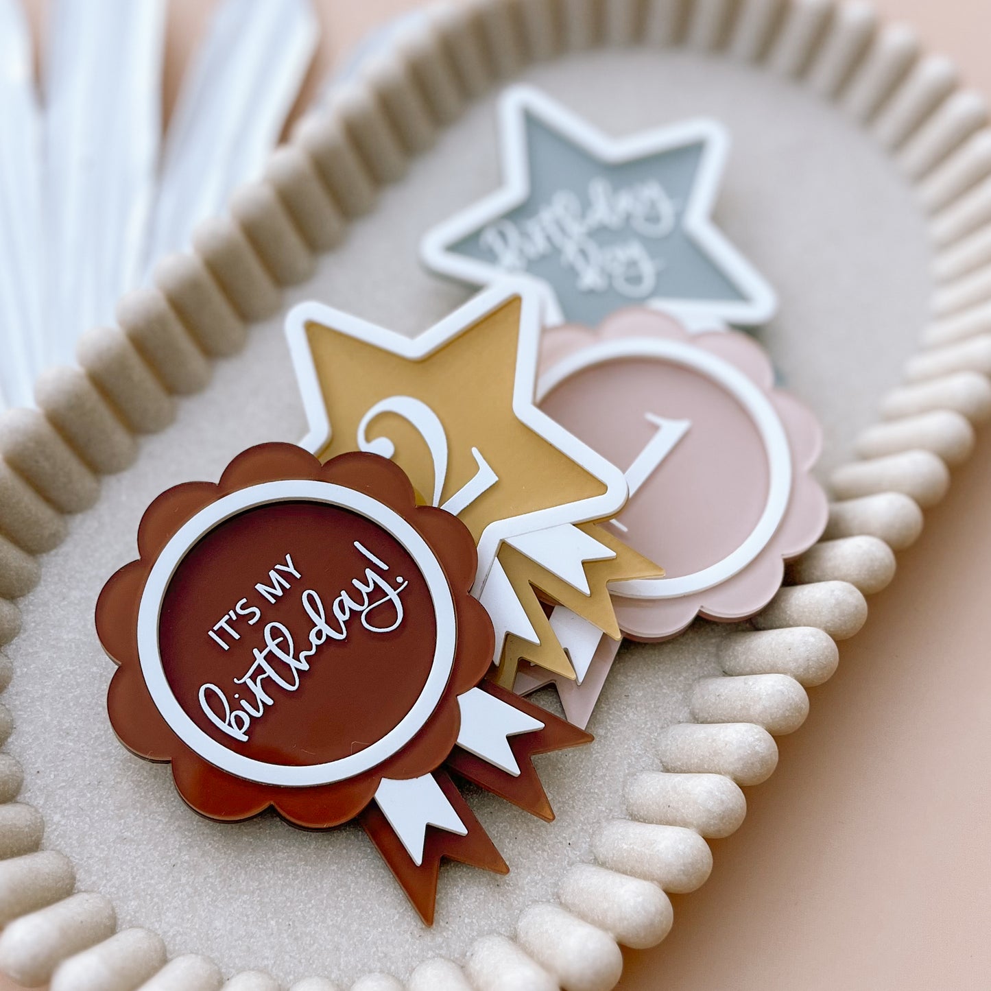 BIRTHDAY BADGE | Personalised | 2 Styles + Multiple Colour Options