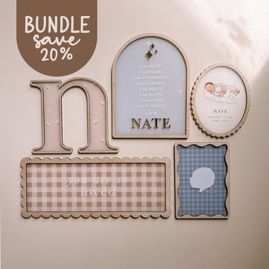BUNDLE - Pre-Selected Boys Vintage Decor | Set of 5 Pieces