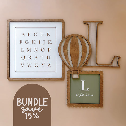 BUNDLE - Pre-Selected Boys Vintage Decor | Set of 4 Pieces