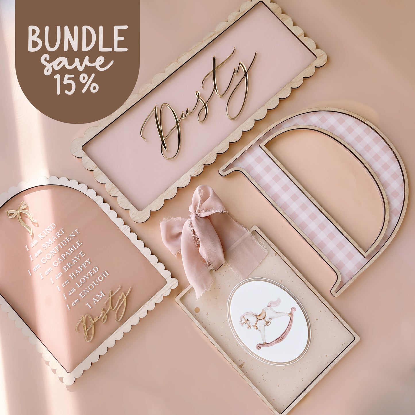 BUNDLE - Pre-Selected Girls Vintage Decor | Set of 4 Pieces
