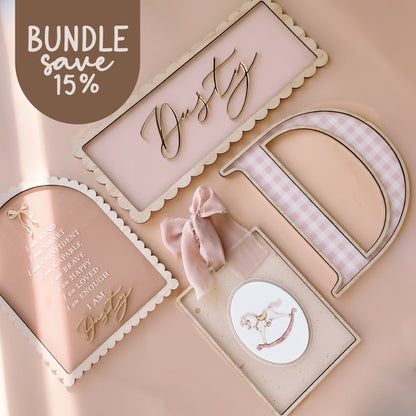 BUNDLE - Pre-Selected Girls Vintage Decor | Set of 4 Pieces