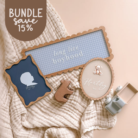 BUNDLE - Pre-Selected Boys Vintage Decor | Set of 3 Pieces
