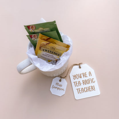 EDUCATOR / TEACHER TEA-RRIFIC GIFT TAG | Multiple Colour & Pattern Choices | Discounted Bundle Offers!