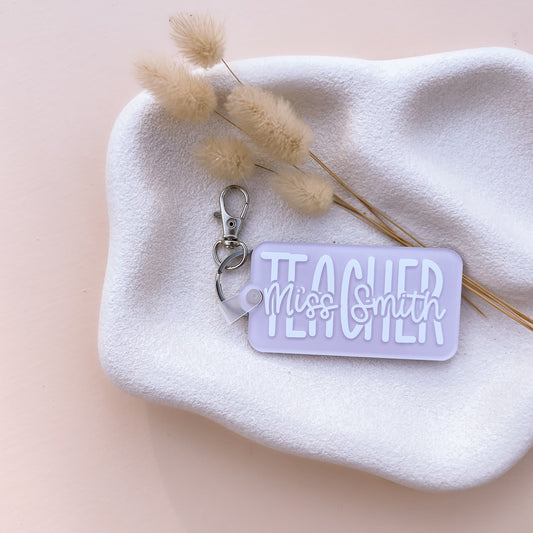 EDUCATOR / TEACHER KEYRING - PERSONALISED | Multiple Colour & Pattern Choices | Discounted Bundle Offers!