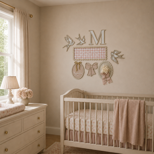 BUNDLE - Pre-Selected Girls Vintage Decor | Set of 8 Pieces
