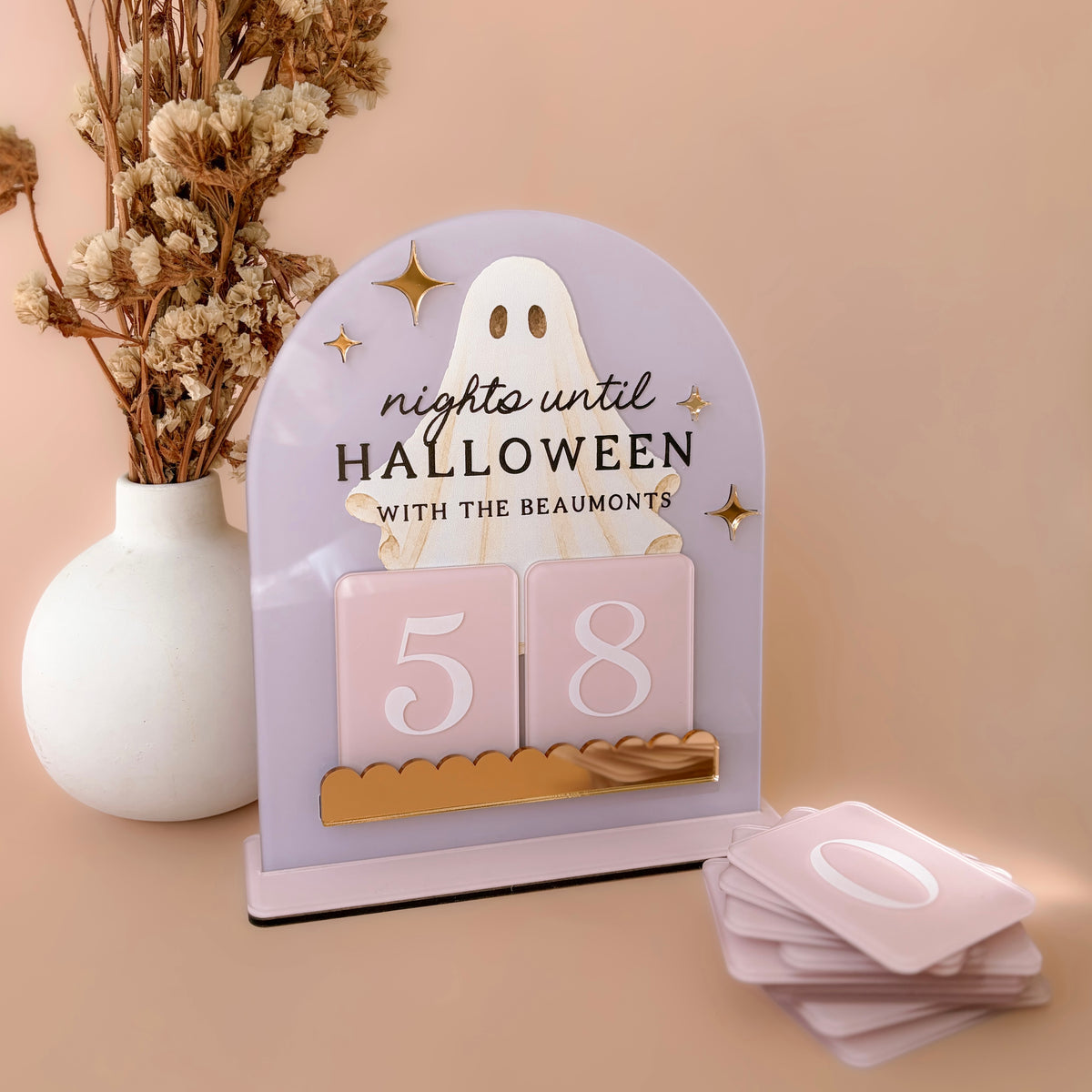 Halloween Countdown Plaque with Interchangeable Numbers | Multiple Customisation Options