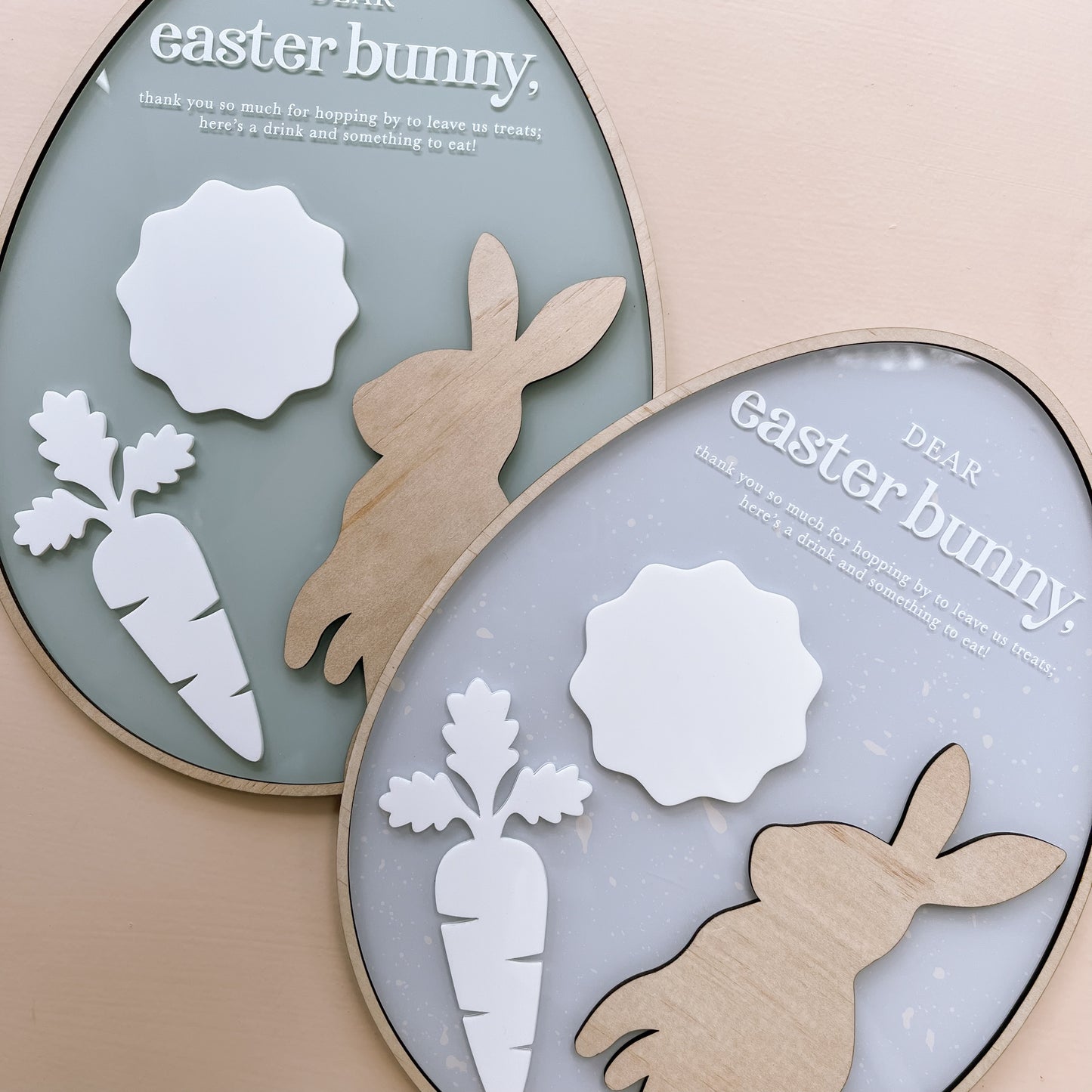 EASTER BUNNY SNACK PLATE | Multiple Colour or Pattern Choices | Personalisation Option